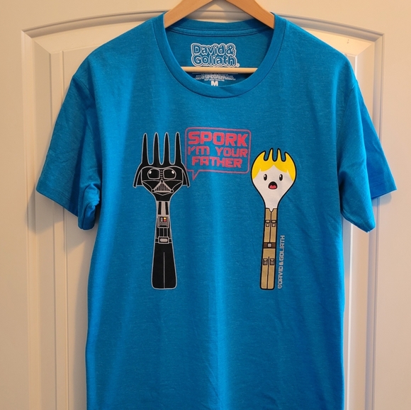 David & Goliath Spork Father Tee Shirt Medium - Picture 2 of 4